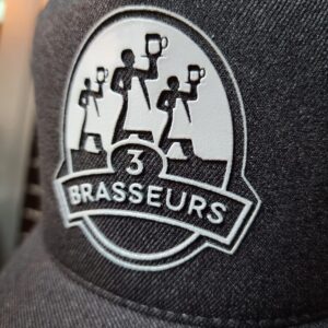 Boné 3 Brasseurs logo cinza